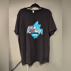 Bella Canvas Black Tee with Blue and Pink VW Van Design